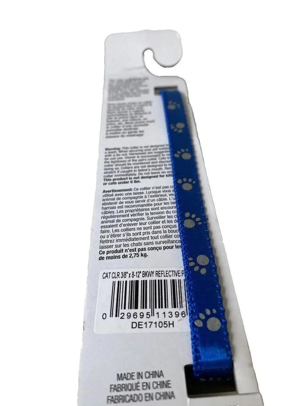 Adjustable Reflective Blue Cat Collar Safety Kit Brand New